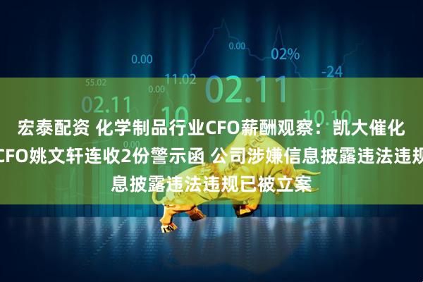 宏泰配资 化学制品行业CFO薪酬观察：凯大催化上市次年CFO姚文轩连收2份警示函 公司涉嫌信息披露违法违规已被立案
