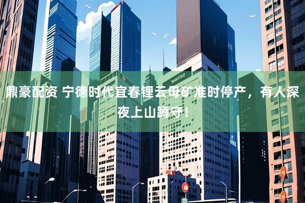 鼎豪配资 宁德时代宜春锂云母矿准时停产，有人深夜上山蹲守！