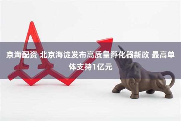 京海配资 北京海淀发布高质量孵化器新政 最高单体支持1亿元
